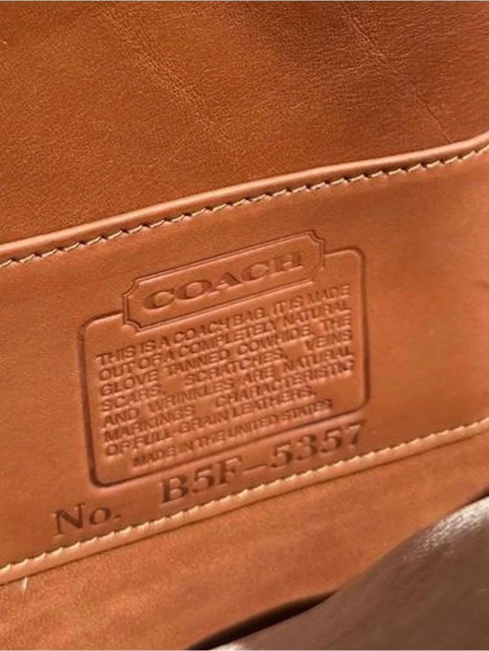 Coach Vintage Ambassador Briefcase 5357 British Tan Leather Combo Lock - Picture 5 of 7